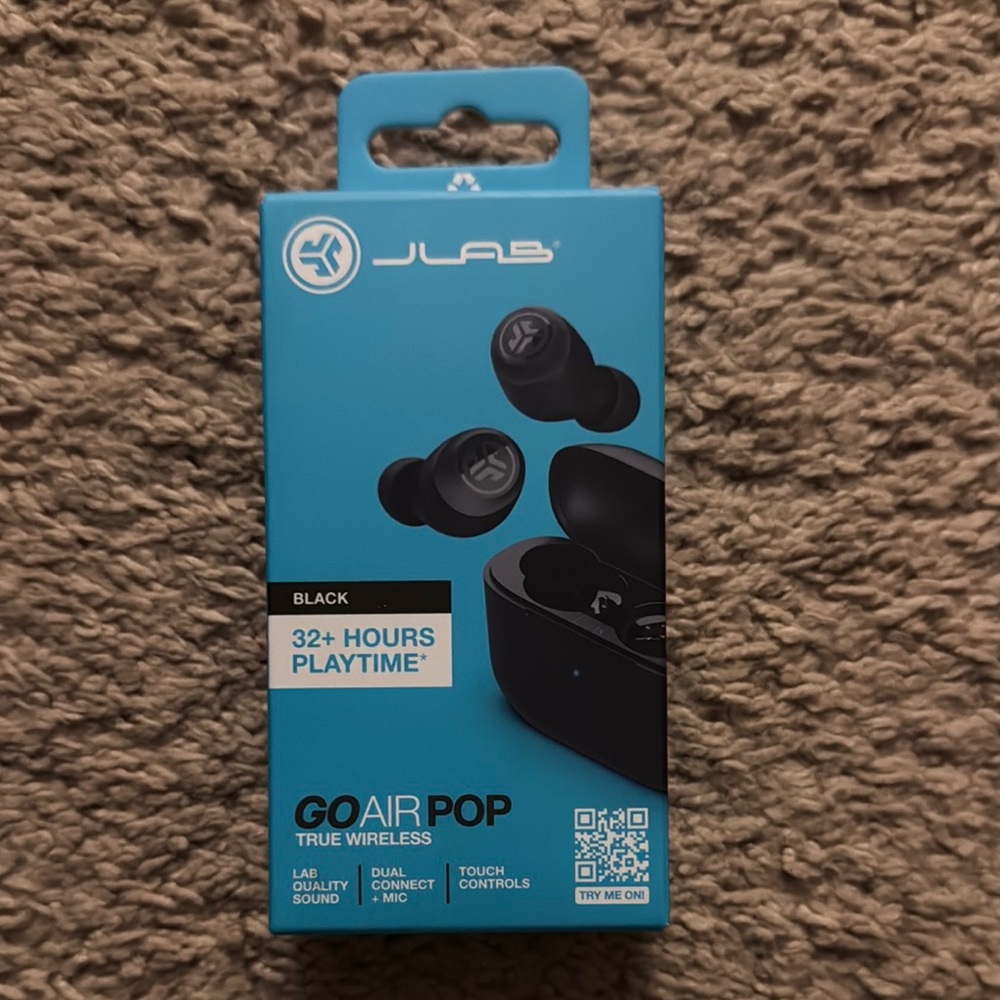 JLab GO Air Pop True Wireless Earbuds - Black